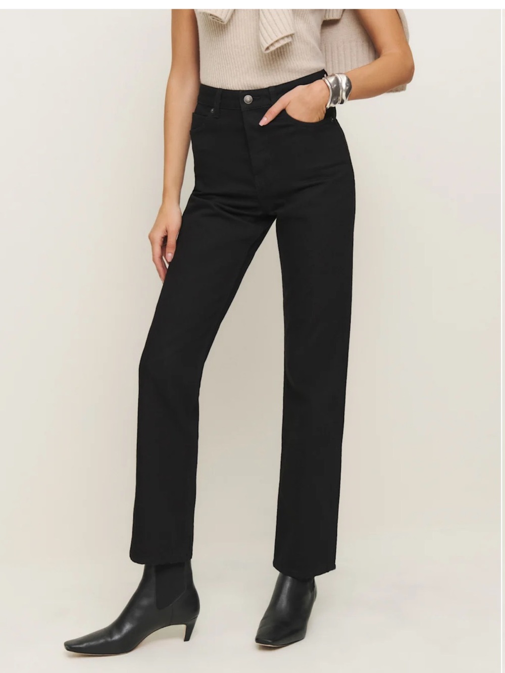 Reformation Cynthia High Rise Straight Jeans
